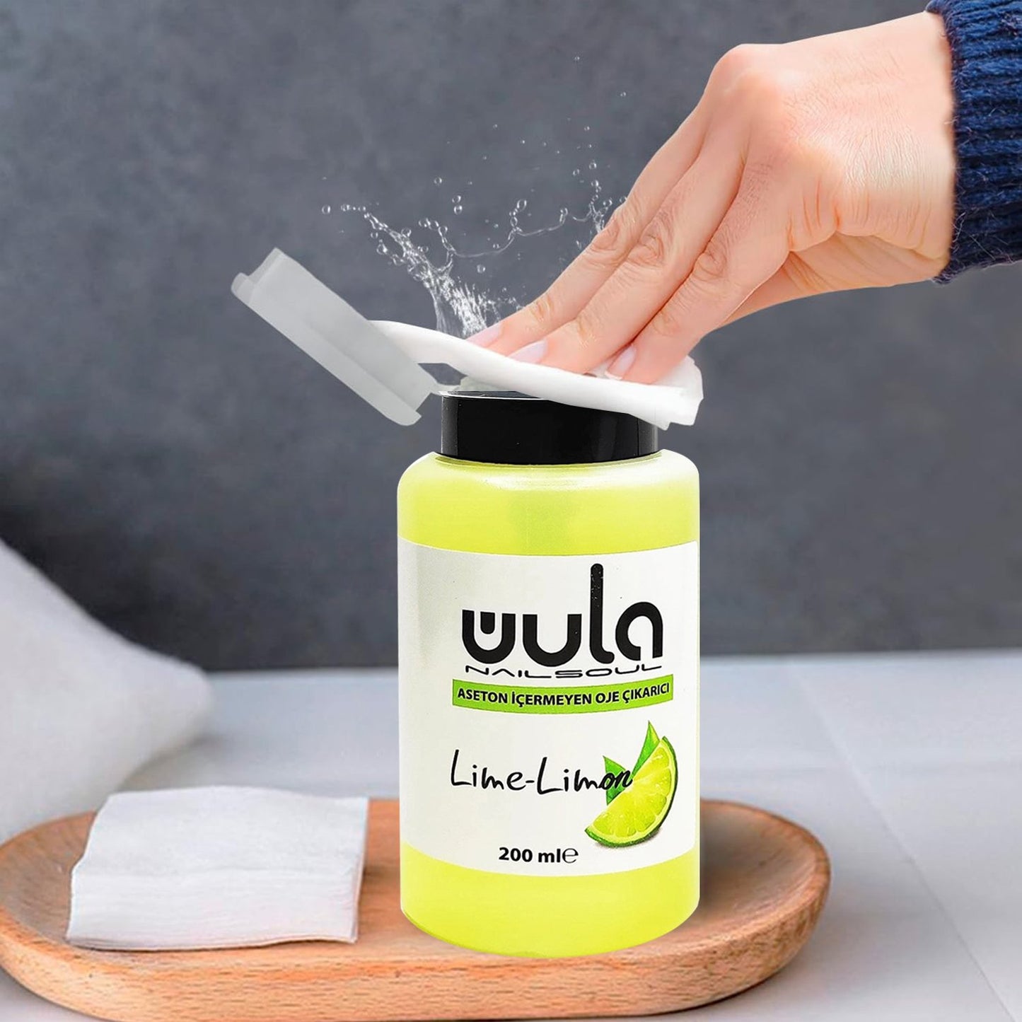 Wula Nailsoul Pompalı Aseton İçermeyen Limon Kokulu Oje Çıkarıcı 200ml