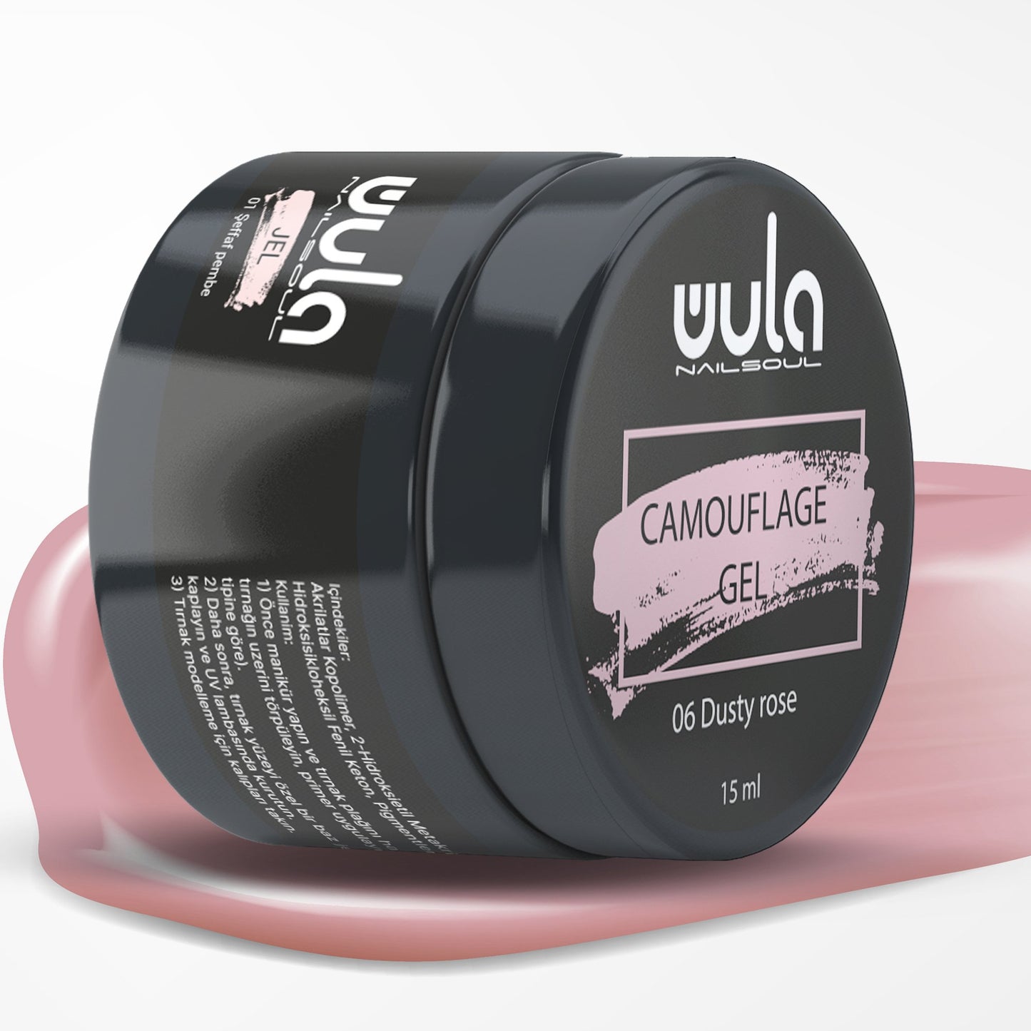 Wula Nailsoul Protez Tırnak Jeli Camouflage 15ml Dusty Rose 06