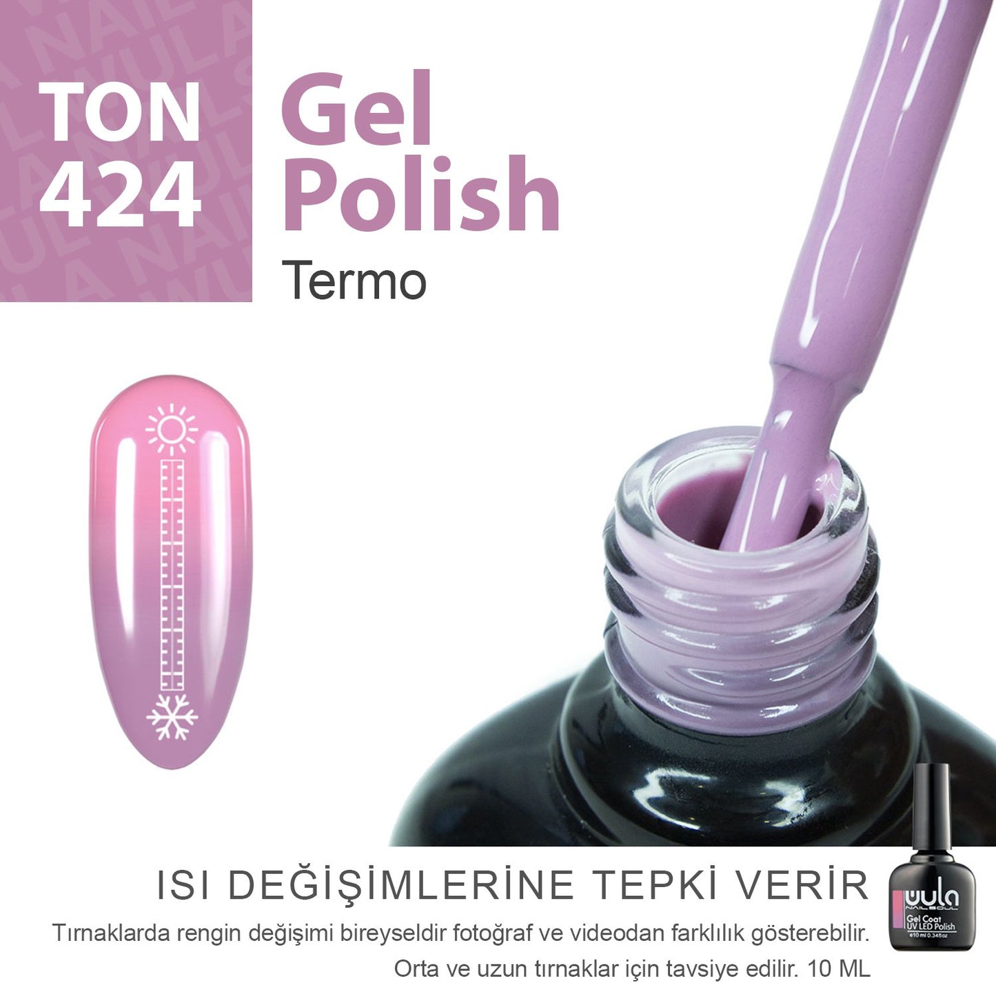 Wula Nailsoul Kalıcı Oje Nailsoul Termo 10ml Ton 424