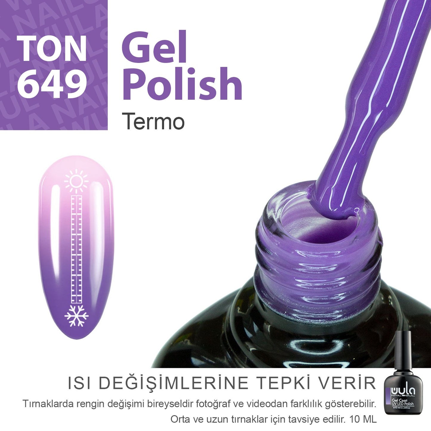 Wula Nailsoul Kalıcı Oje Nailsoul Termo 10ml Ton 649