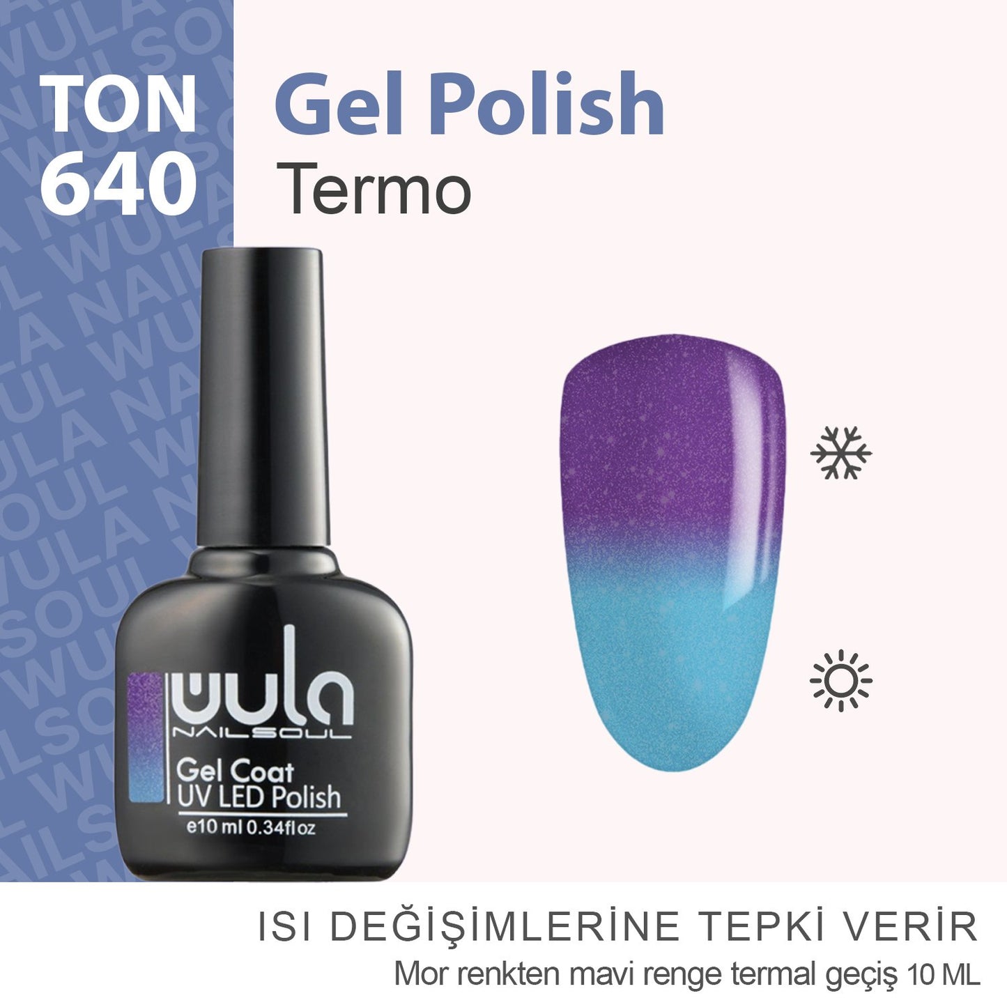 Wula Nailsoul Kalıcı Oje Nailsoul Termo Simli 10ml Ton 640