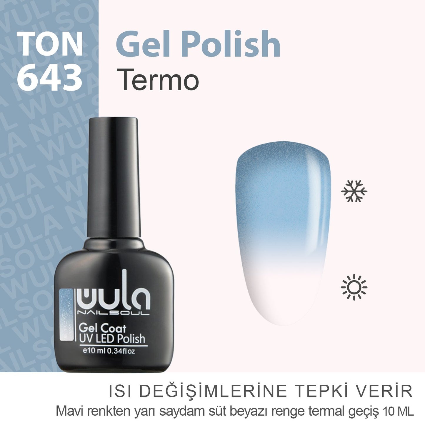 Wula Nailsoul Kalıcı Oje Nailsoul Termo Simli 10ml Ton 643